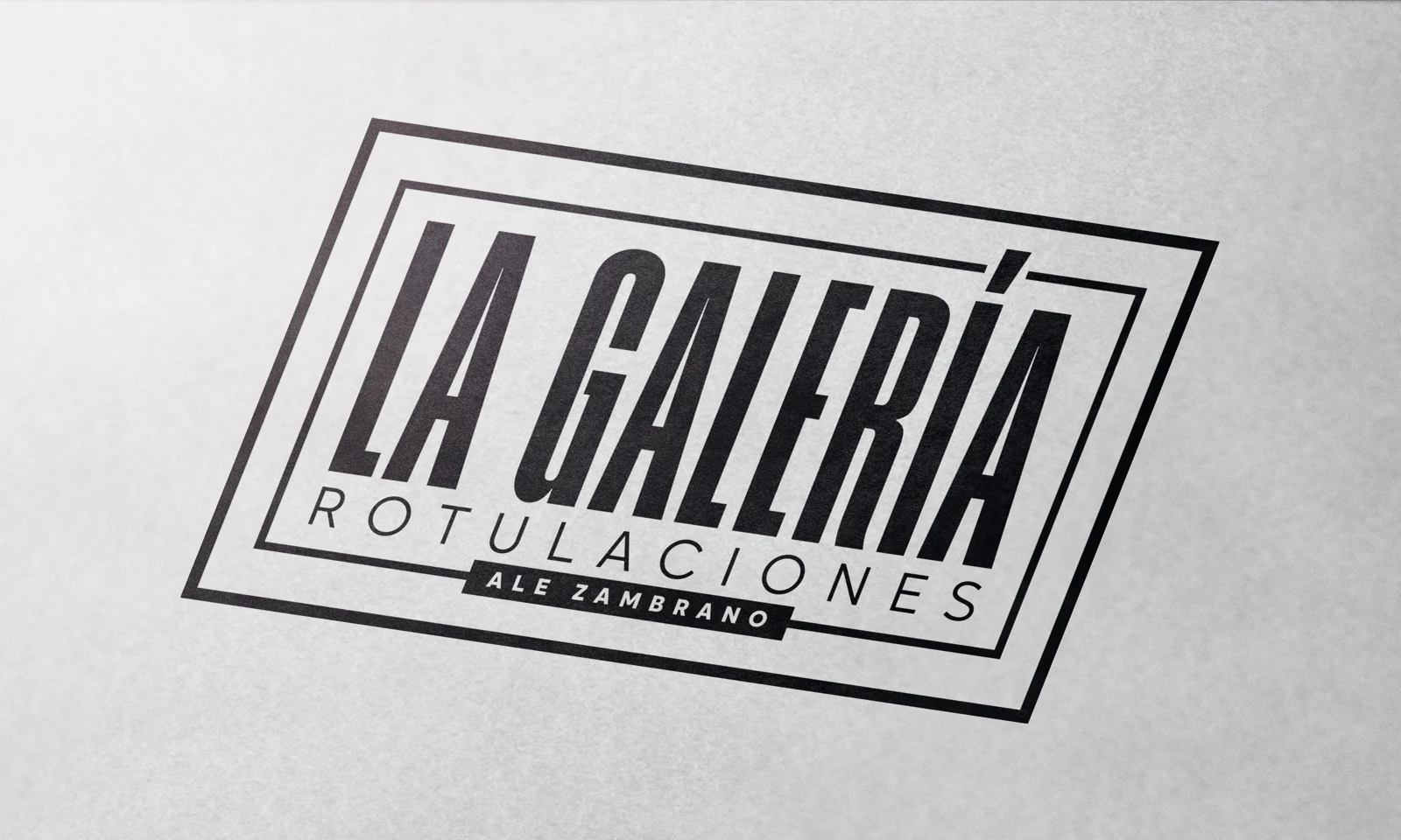 La Galería · La Galería Rotulaciones · Identidad visual · Papel
