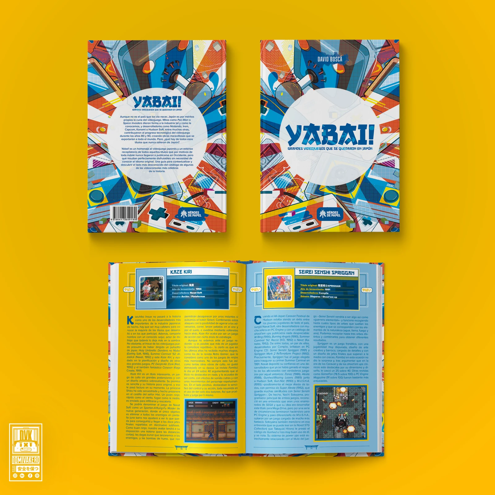 YABAI! · Héroes de Papel · Cubiertas e interiores