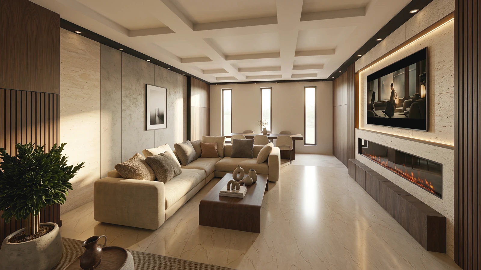 Calm and material · Living room · 1