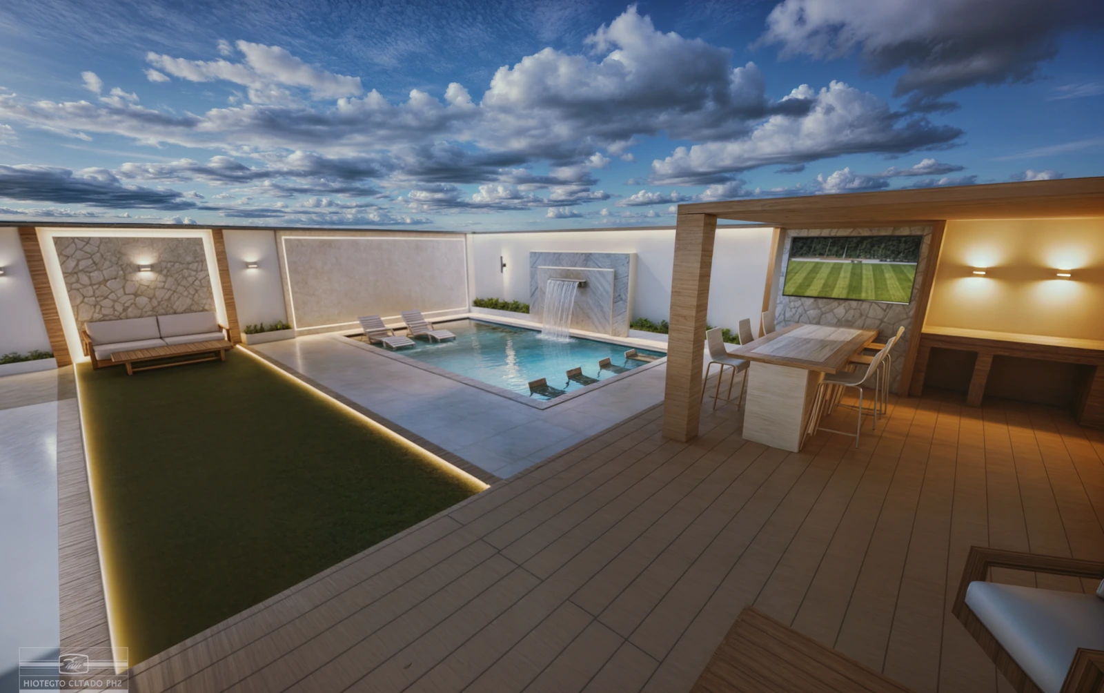 Luz y equilibrio · Piscina · 7