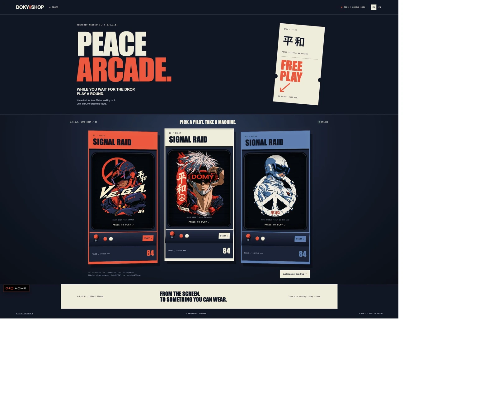 PEACE ARCADE: PULSE, GHOST, POLAR